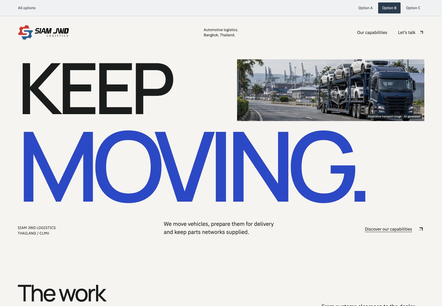 Option B website preview